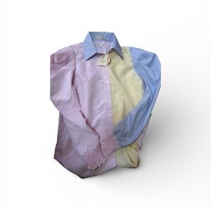 Colorblock Button-Up Shirt NWT size small